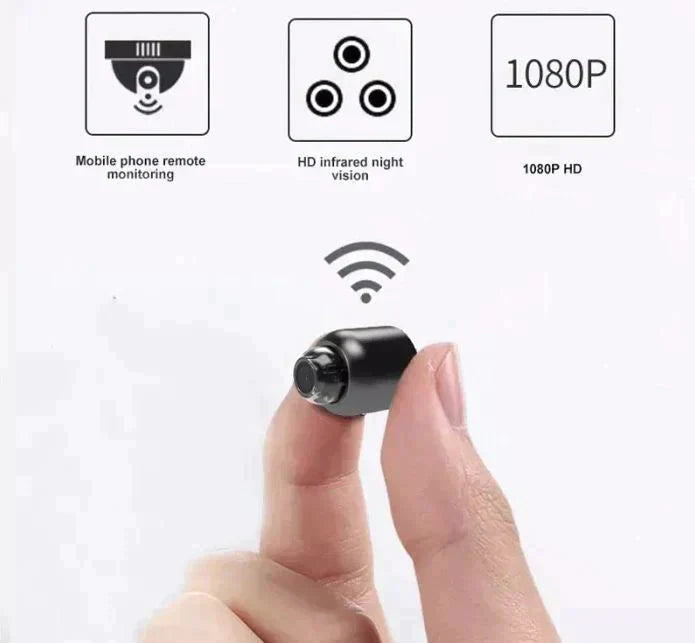 Mini WiFi Camera with Night Vision and Motion Alerts