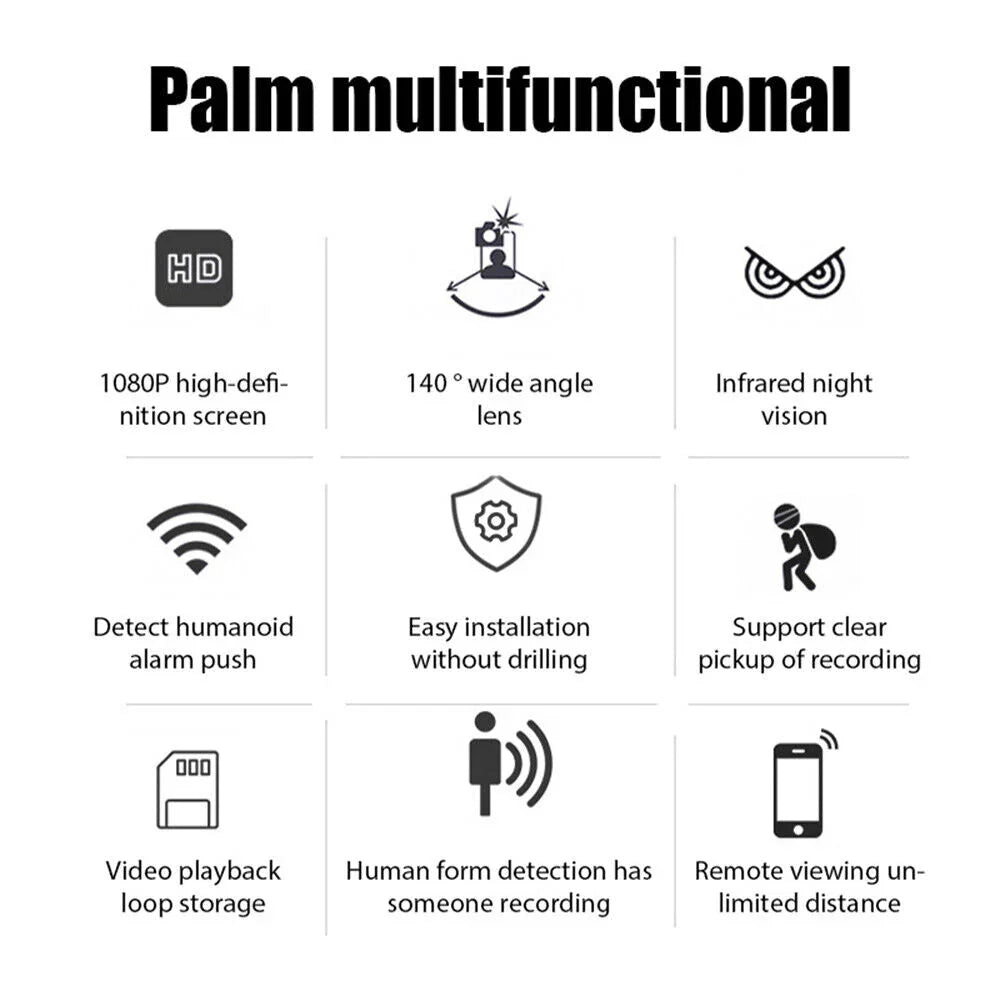 Mini WiFi Camera with Night Vision and Motion Alerts