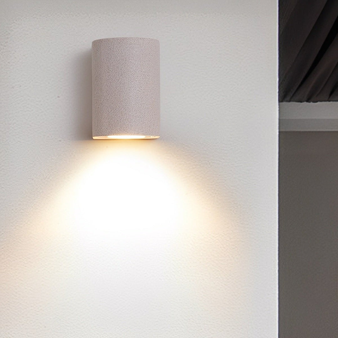 Modern Waterproof Cylinder Concrete LED Wall Lights