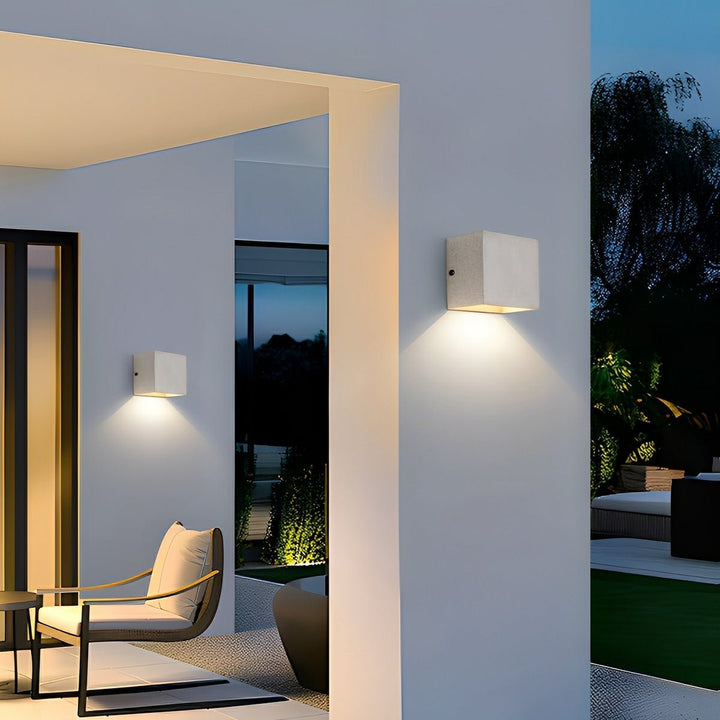 Modern Waterproof Square Concrete LED Wall Lights