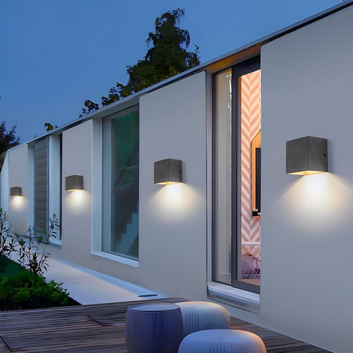 Modern Waterproof Square Concrete LED Wall Lights