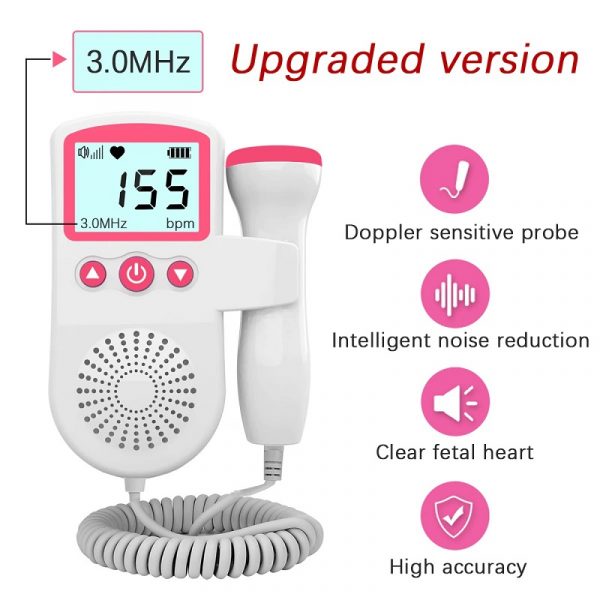 Fetal Heart Rate Monitor for Home Pregnancy - Baby Sound Detector