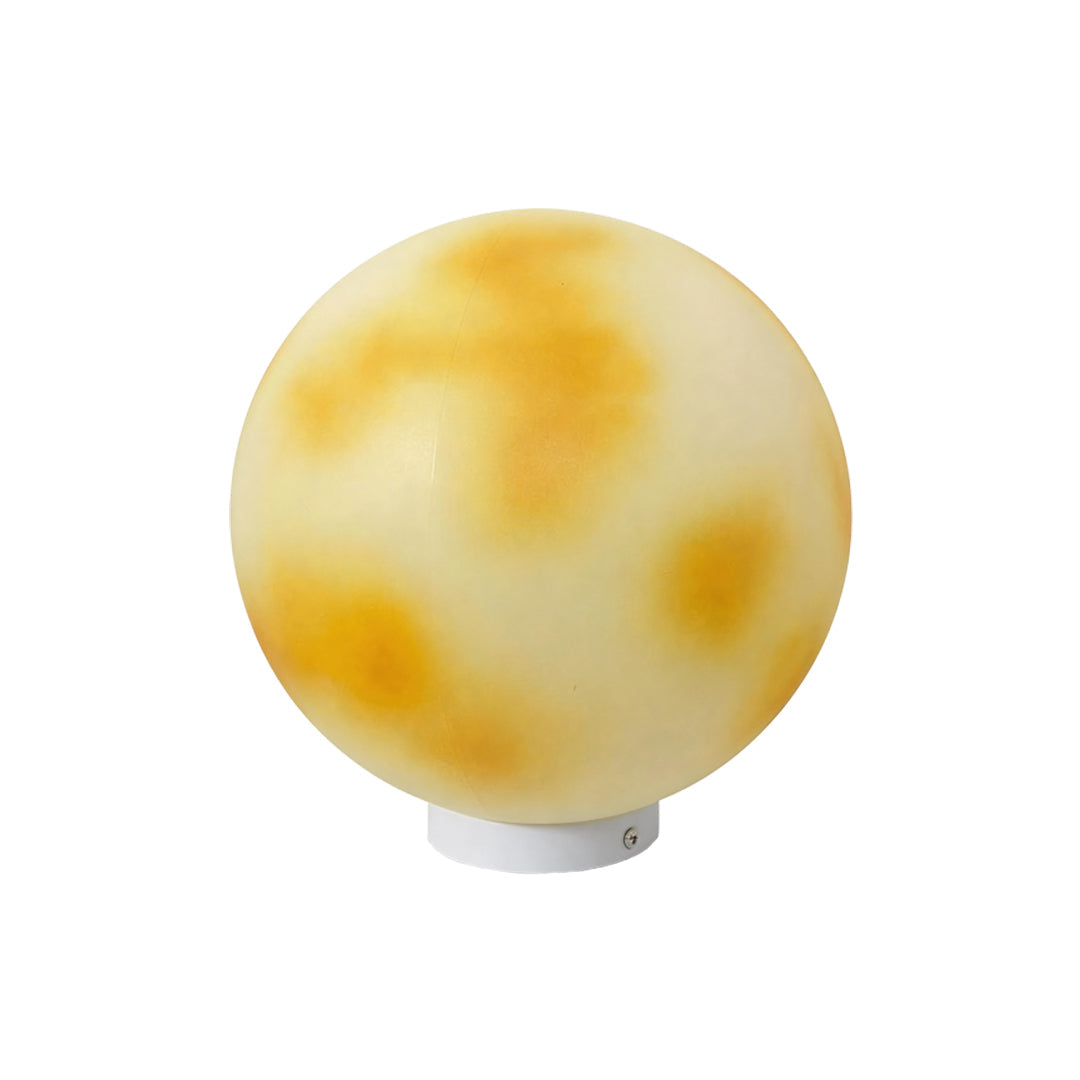 Moon-Shaped Stone Outdoor Decorative Pillar Light