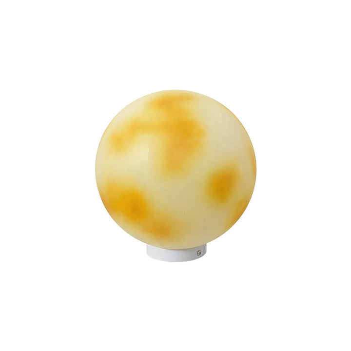Moon-Shaped Stone Outdoor Decorative Pillar Light