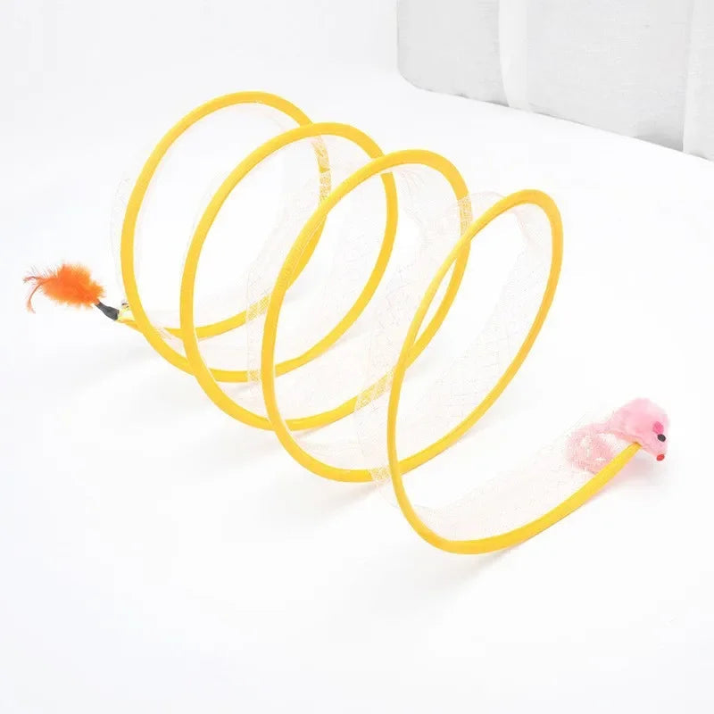 Interactive Collapsible S-Type Cat Tunnel for Fun Playtime