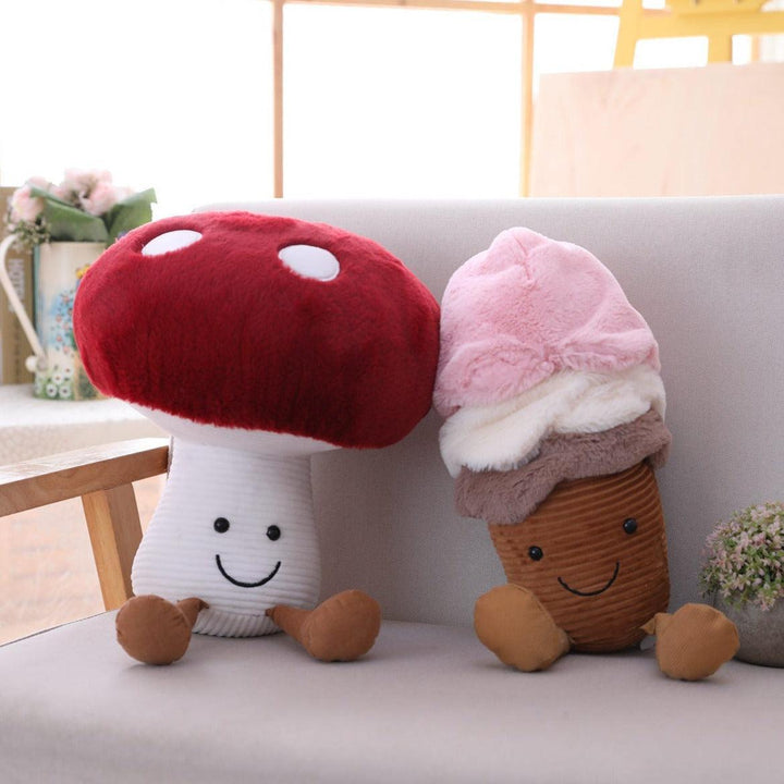 Mushroom Plush Pillow for Comfort and Support-Orizon Depot