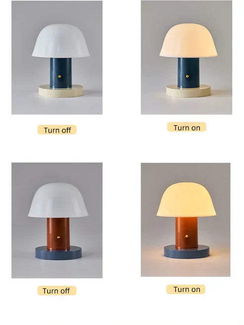 Modern Rechargeable LED Mushroom Table Lamp