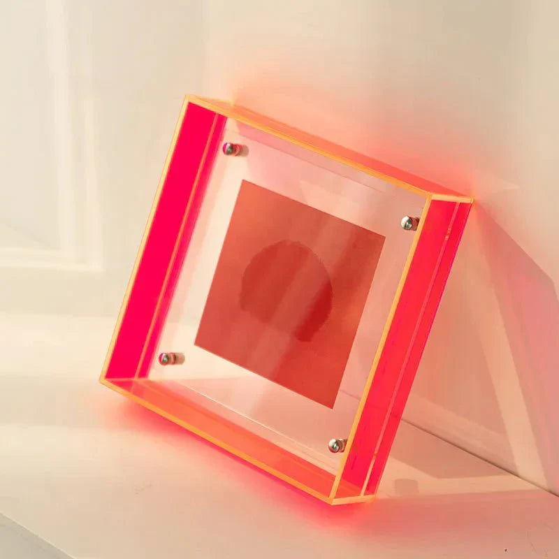 Neon Acrylic Floating Picture Frame for Stylish Home Decor-Orizon Depot