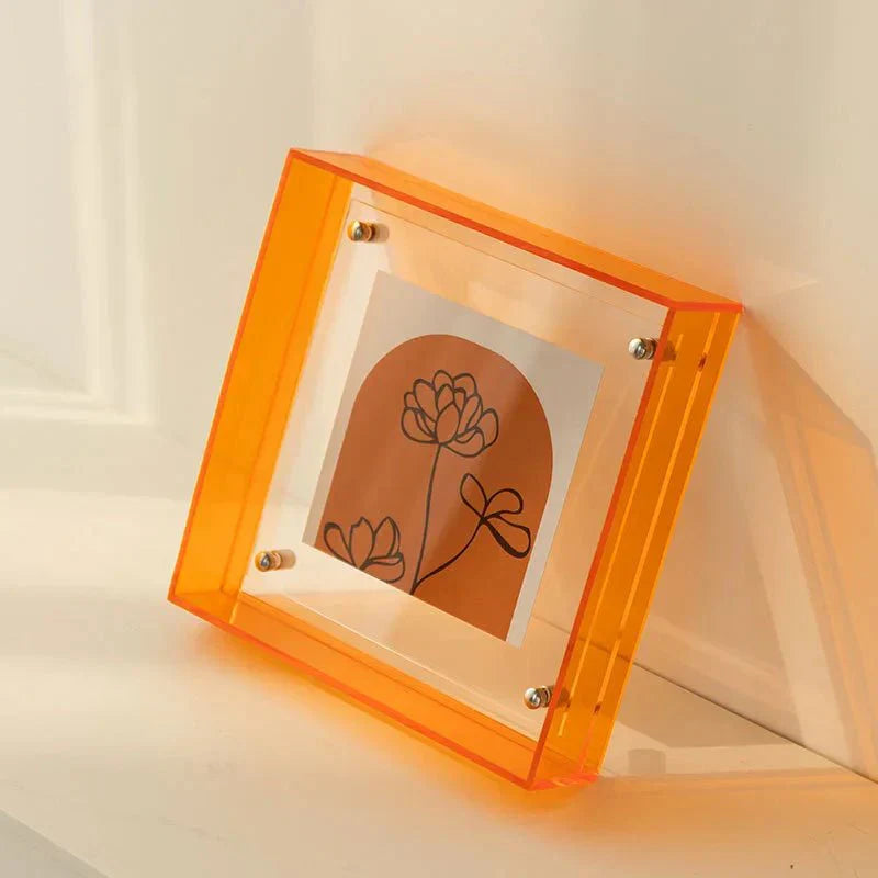 Neon Acrylic Floating Picture Frame for Stylish Home Decor-Orizon Depot
