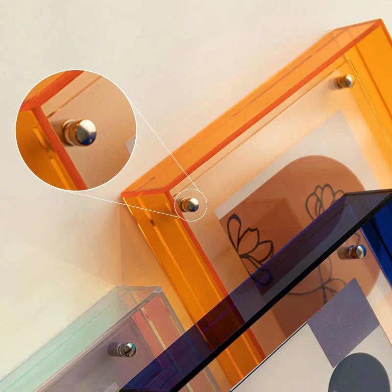 Neon Acrylic Floating Picture Frame for Stylish Home Decor-Orizon Depot