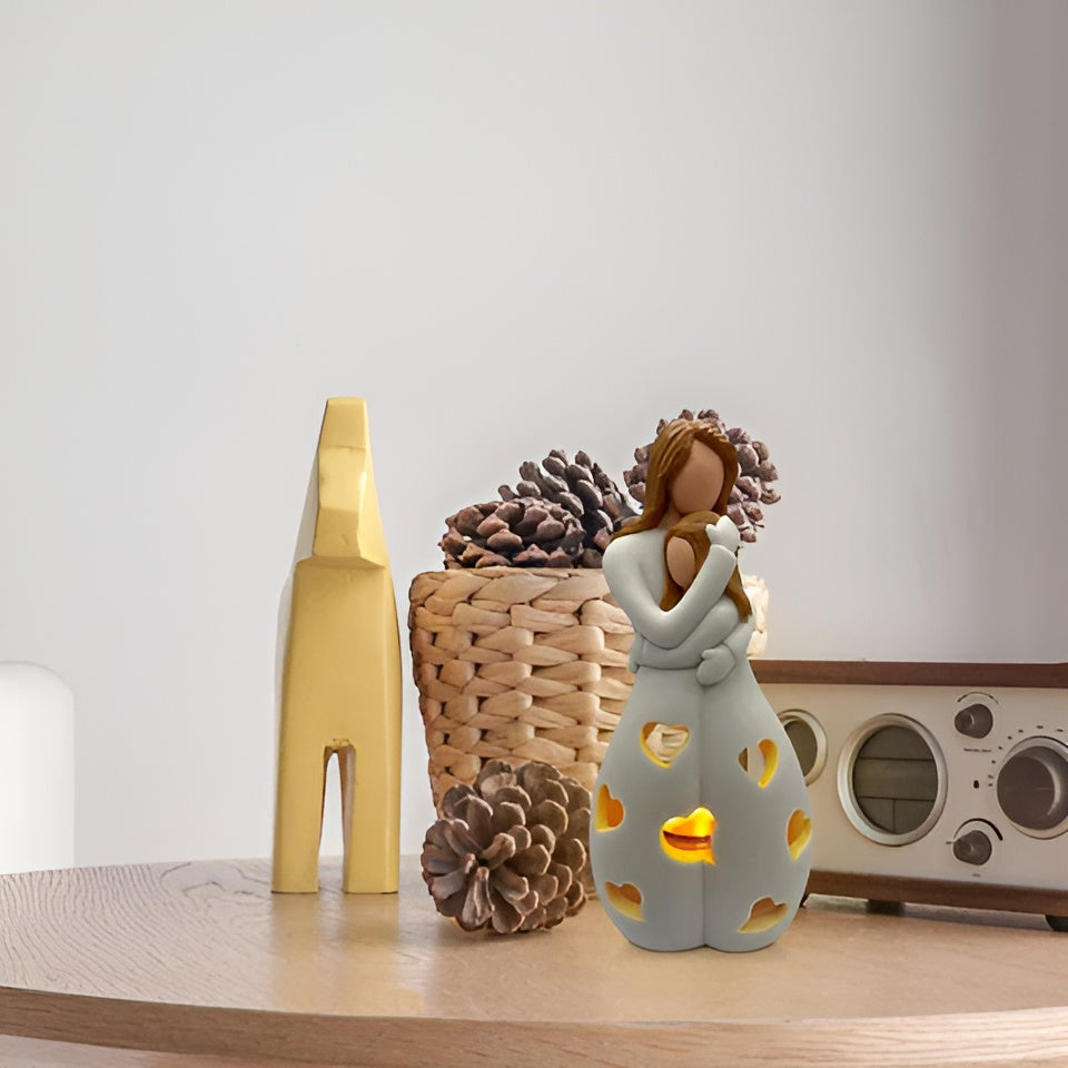 Mother-Daughter Figure Flickering Candle Holder - LoveGlow-Orizon Depot