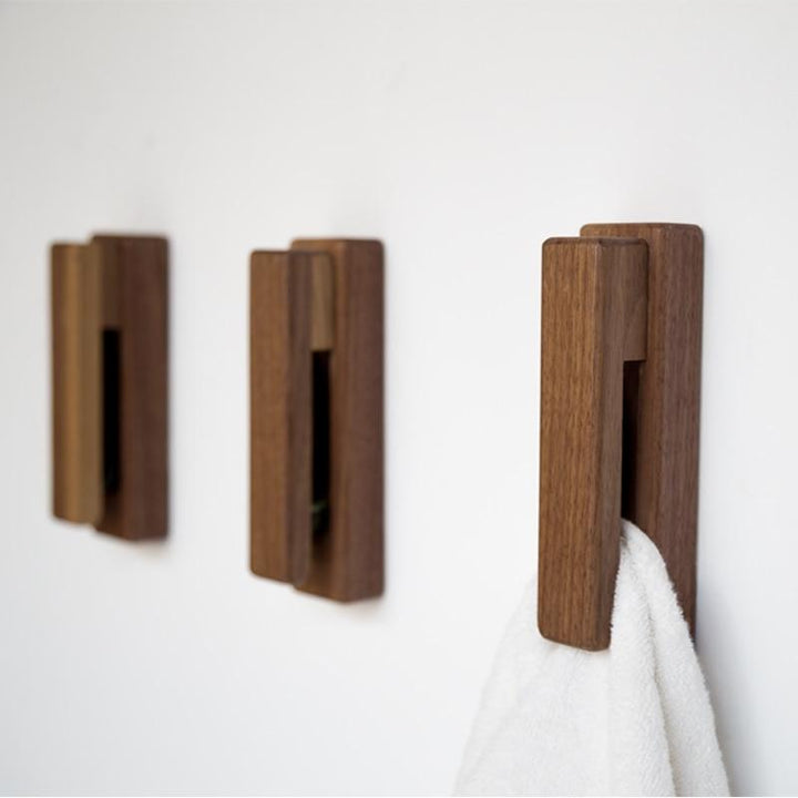 Nordic Wooden Towel Holder for Bathroom Organization and Style-Orizon Depot