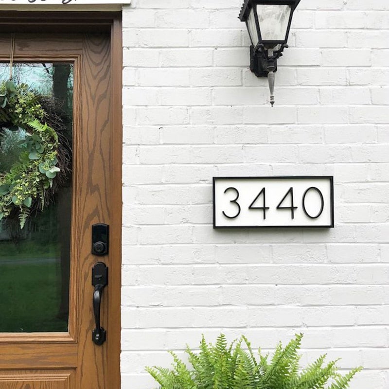 Black Modern House Numbers for Home Address Display-Orizon Depot
