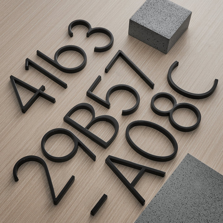 Black Modern House Numbers for Home Address Display-Orizon Depot