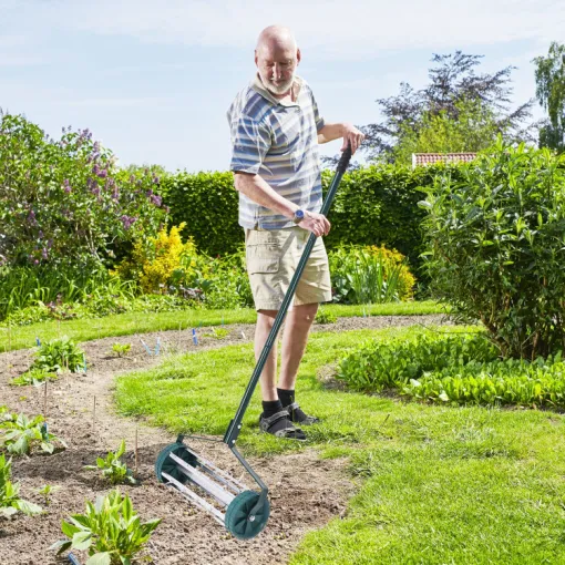 Durable Manual Lawn Spike Aerator for Soil Aeration