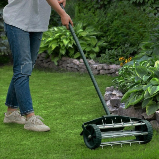 Durable Manual Lawn Spike Aerator for Soil Aeration