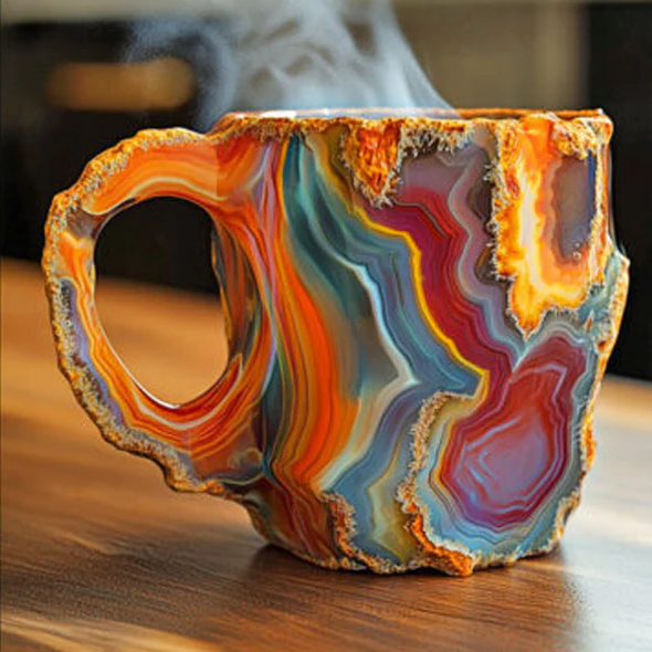 Mineral Crystal Coffee Mugs - Elegant and Durable Drinkware