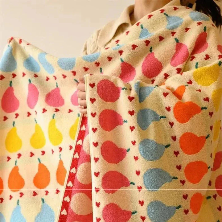 Soft Cotton Children's Towel with Pear Motif - Perfect for Kids-Orizon Depot