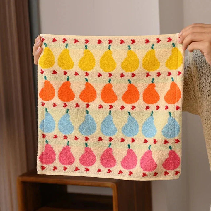 Soft Cotton Children's Towel with Pear Motif - Perfect for Kids-Orizon Depot