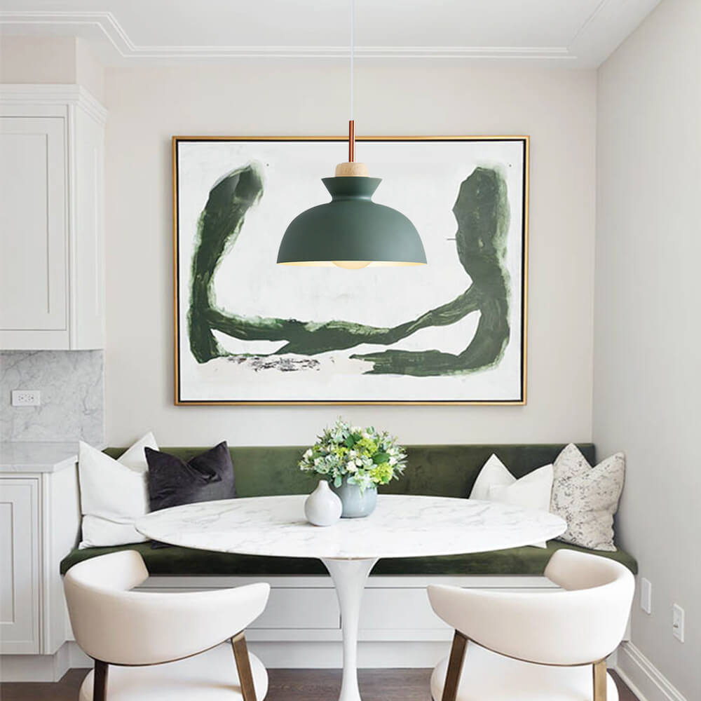 Scandinavian Metal Hanging Lamp | Modern Single Pendant Dome Light