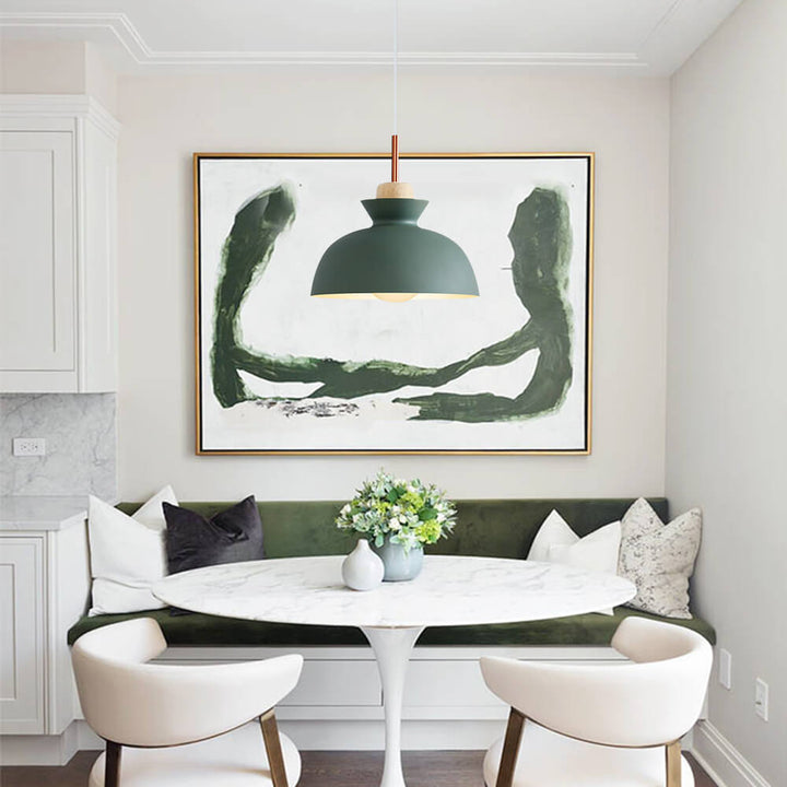 Scandinavian Metal Hanging Lamp | Modern Single Pendant Dome Light