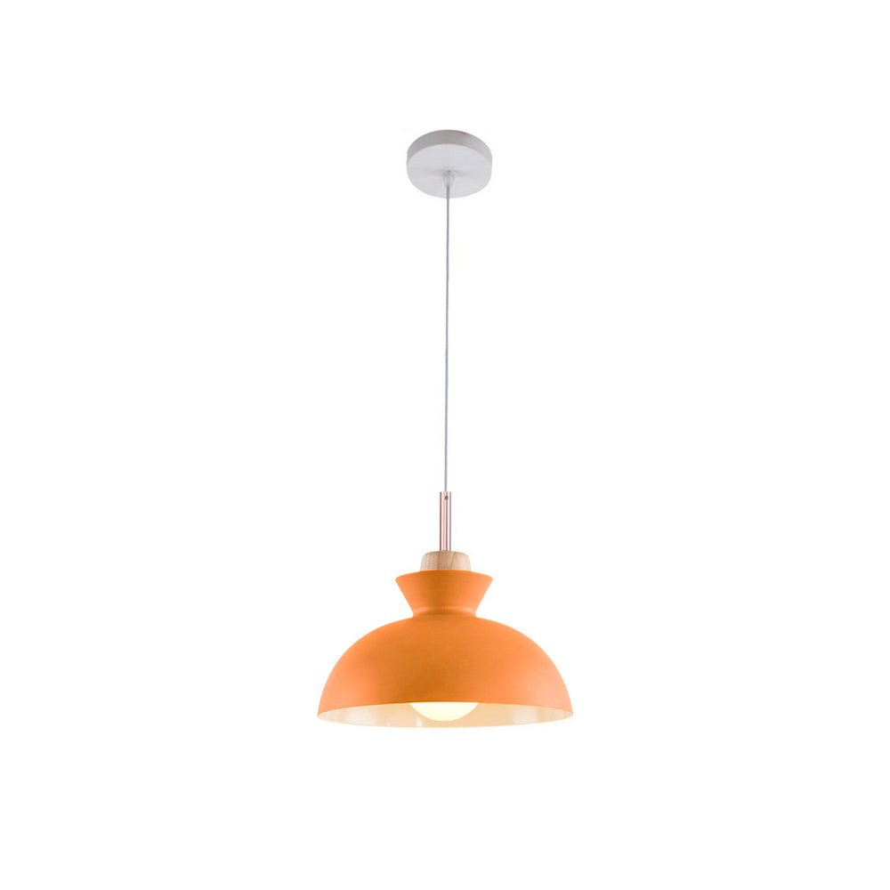 Scandinavian Metal Hanging Lamp | Modern Single Pendant Dome Light