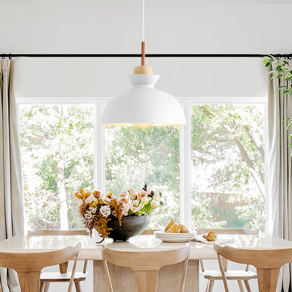 Scandinavian Metal Hanging Lamp | Modern Single Pendant Dome Light