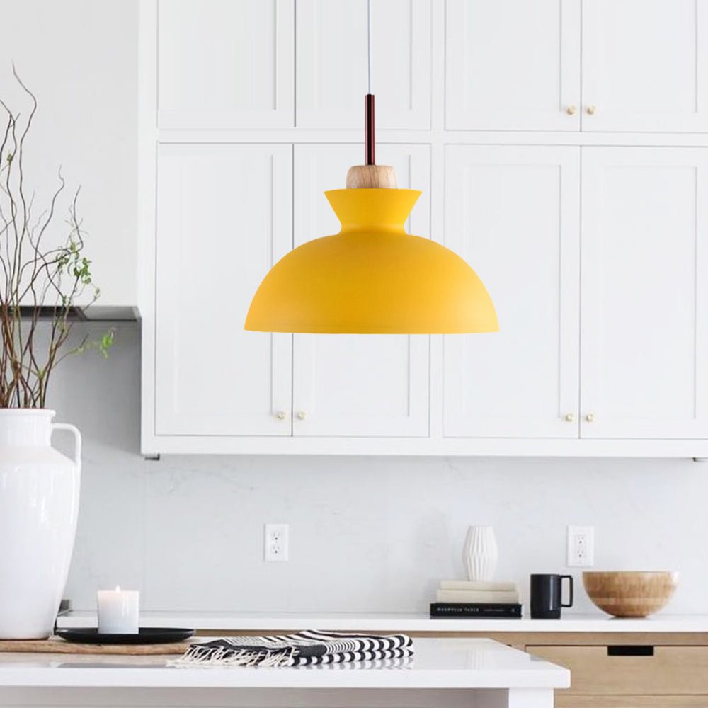 Scandinavian Metal Hanging Lamp | Modern Single Pendant Dome Light