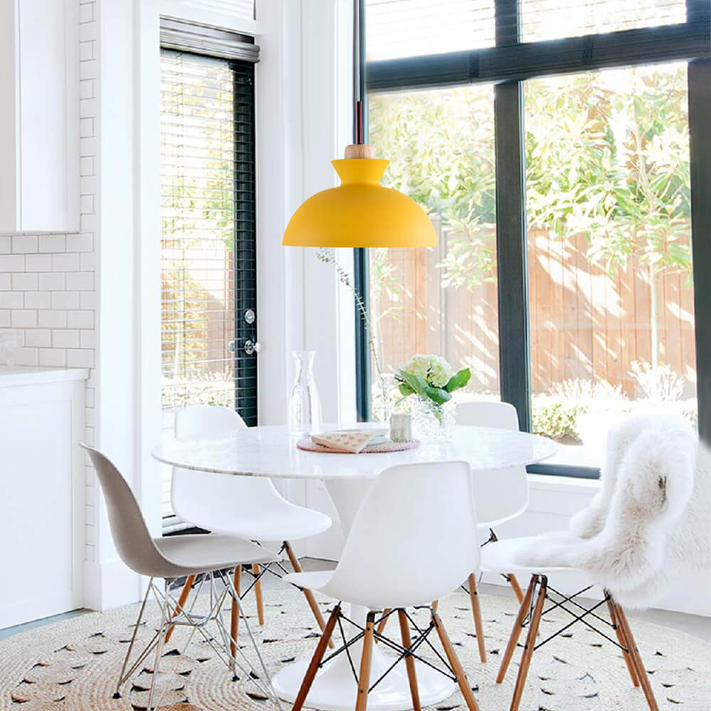 Scandinavian Metal Hanging Lamp | Modern Single Pendant Dome Light