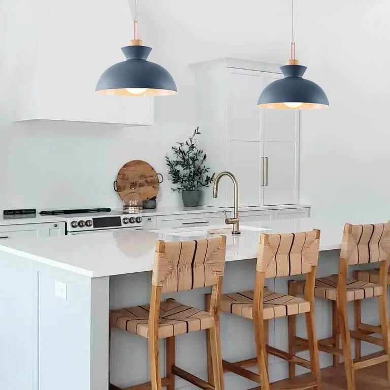 Scandinavian Metal Hanging Lamp | Modern Single Pendant Dome Light