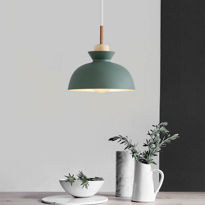 Scandinavian Metal Hanging Lamp | Modern Single Pendant Dome Light