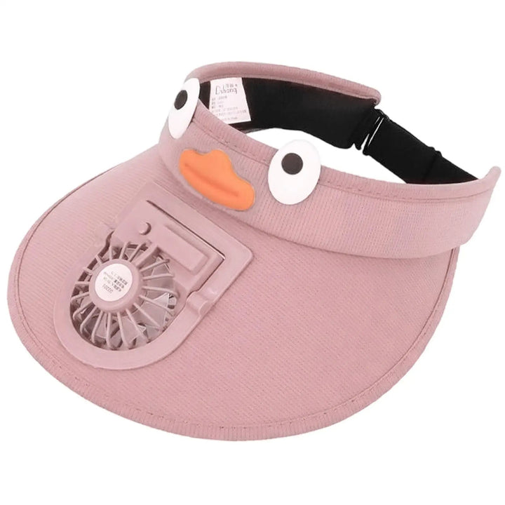 Kids Sun Visor Hat with Built-in Cooling Fan