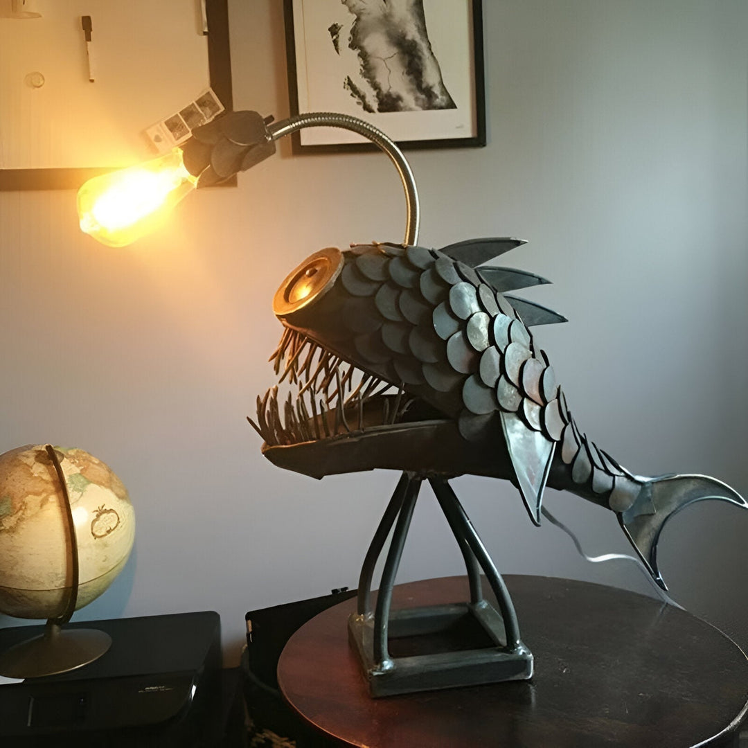 Steampunk Angler Fish Lamp – Unique & Stylish Floor Light for Home-Orizon Depot