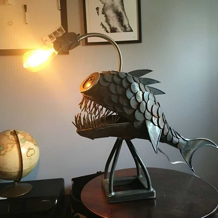 Steampunk Angler Fish Lamp – Unique & Stylish Floor Light for Home-Orizon Depot
