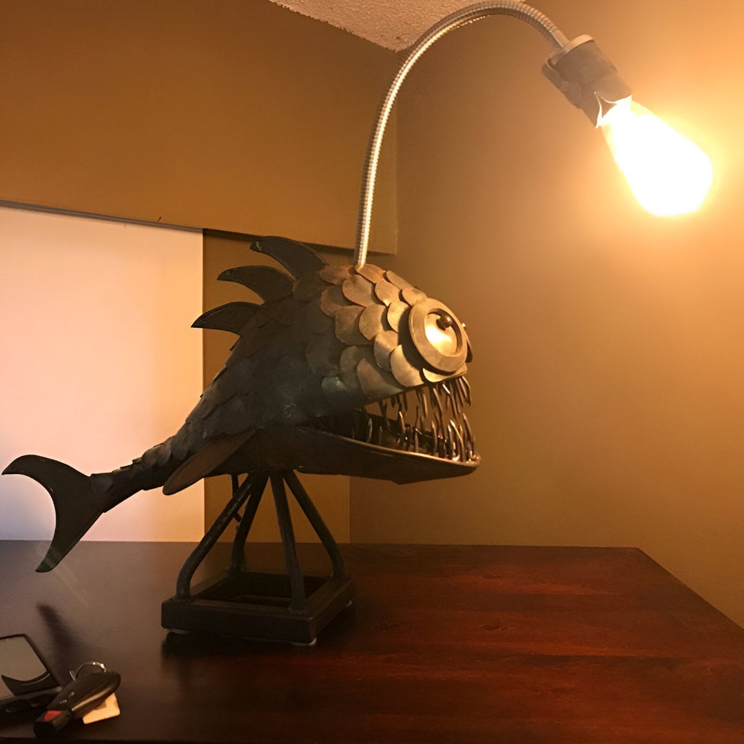 Steampunk Angler Fish Lamp – Unique & Stylish Floor Light for Home-Orizon Depot