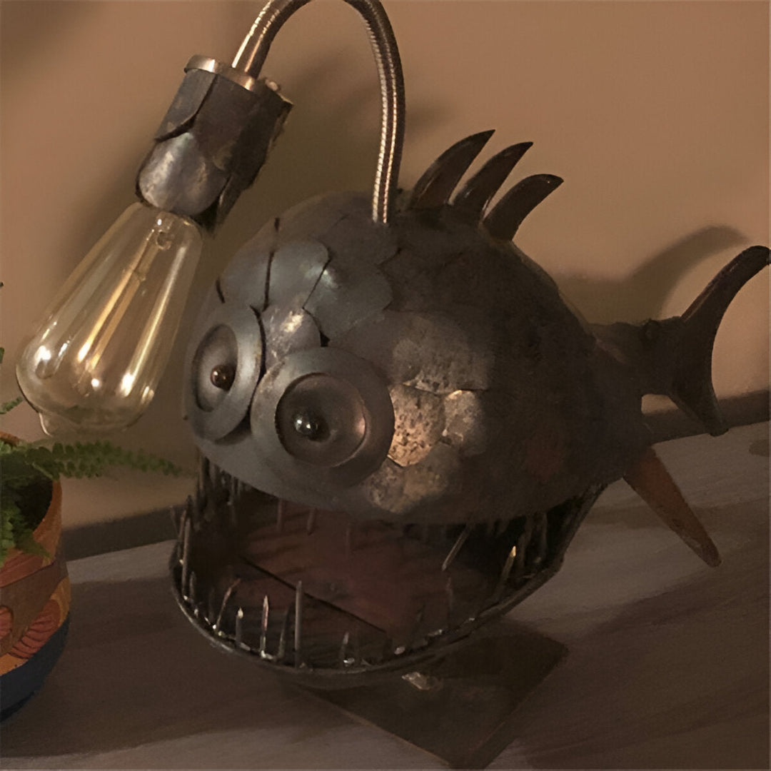 Steampunk Angler Fish Lamp – Unique & Stylish Floor Light for Home-Orizon Depot