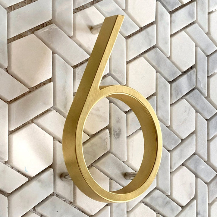 Gold Modern House Numbers for Stylish Home Address Display-Orizon Depot