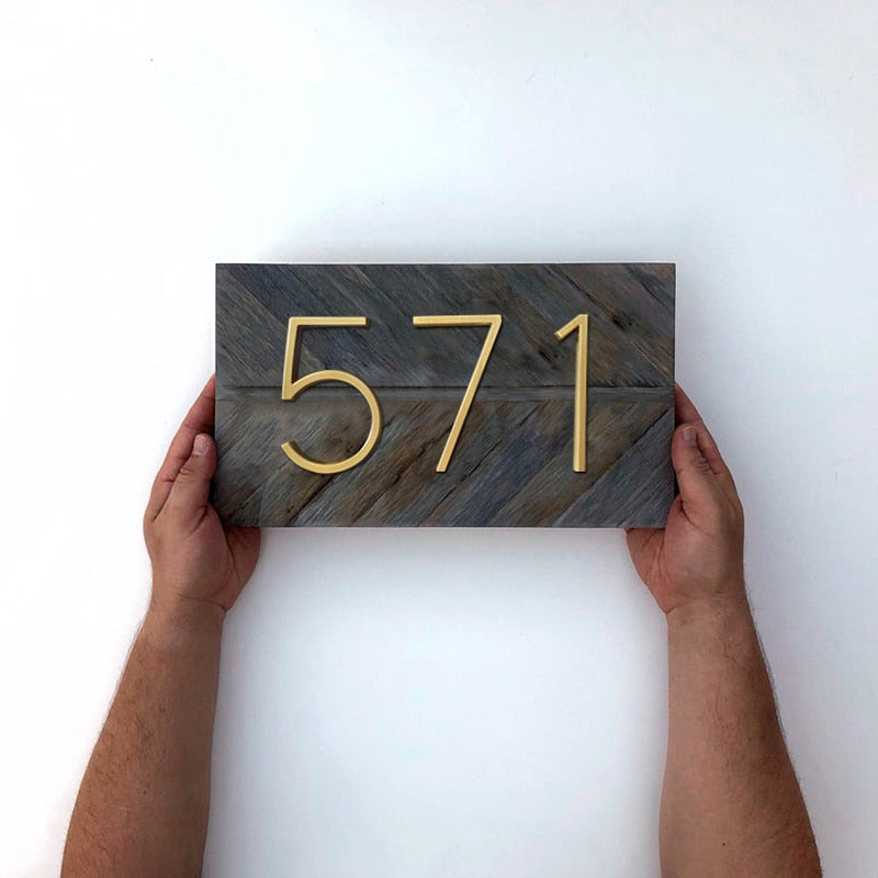 Gold Modern House Numbers for Stylish Home Address Display-Orizon Depot