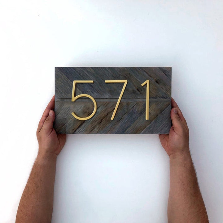 Gold Modern House Numbers for Stylish Home Address Display-Orizon Depot