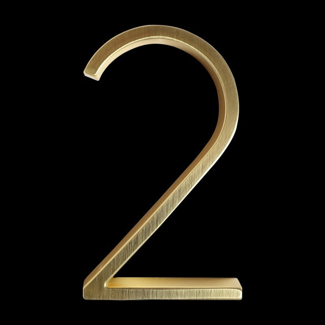 Gold Modern House Numbers for Stylish Home Address Display-Orizon Depot