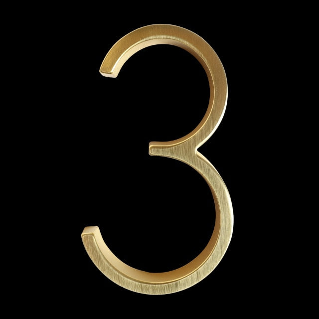 Gold Modern House Numbers for Stylish Home Address Display-Orizon Depot