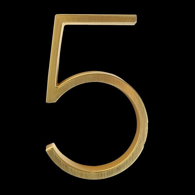 Gold Modern House Numbers for Stylish Home Address Display-Orizon Depot