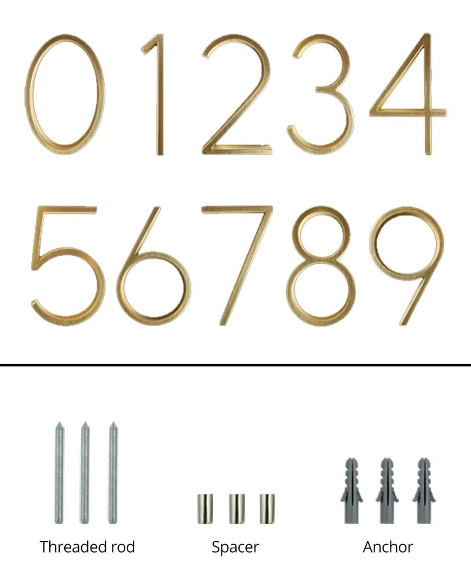 Gold Modern House Numbers for Stylish Home Address Display-Orizon Depot