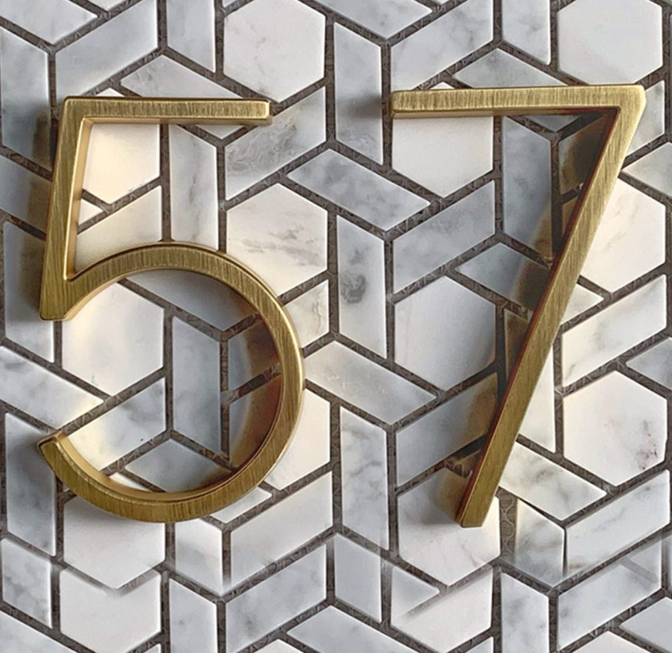 Gold Modern House Numbers for Stylish Home Address Display-Orizon Depot