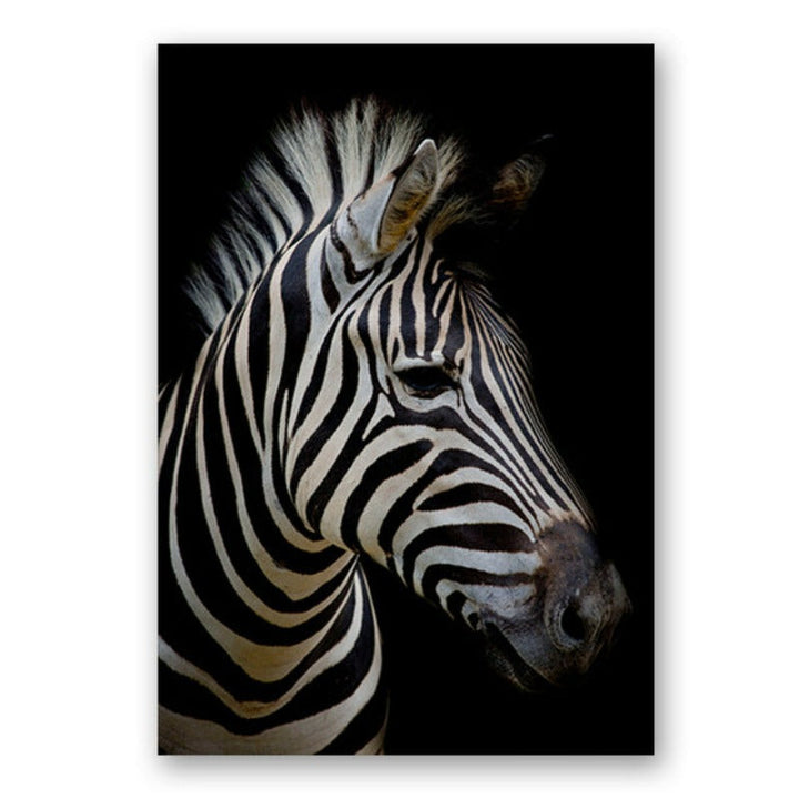 Nature Wild Animals Africa Wildlife Black White Canvas Wall Art-Orizon Depot
