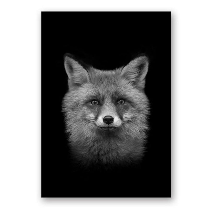 Nature Wild Animals Africa Wildlife Black White Canvas Wall Art-Orizon Depot