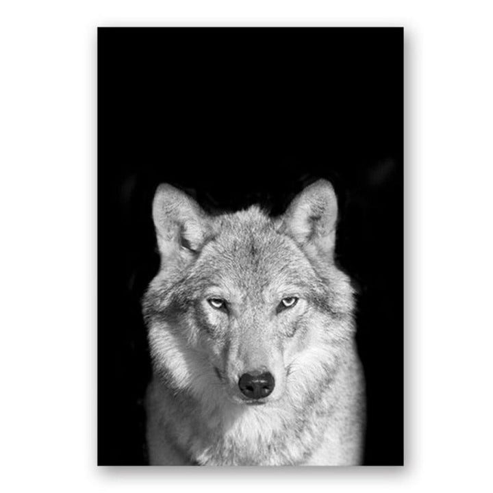 Nature Wild Animals Africa Wildlife Black White Canvas Wall Art-Orizon Depot