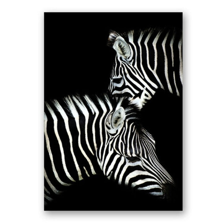 Nature Wild Animals Africa Wildlife Black White Canvas Wall Art-Orizon Depot