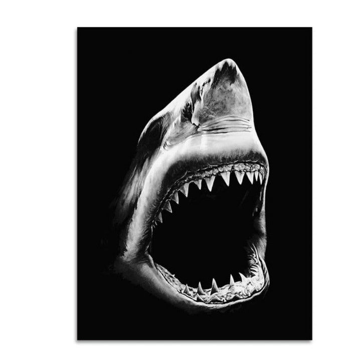 Nature Wild Animals Africa Wildlife Black White Canvas Wall Art-Orizon Depot