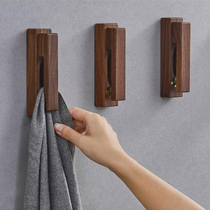 Nordic Wooden Towel Holder for Bathroom Organization and Style-Orizon Depot